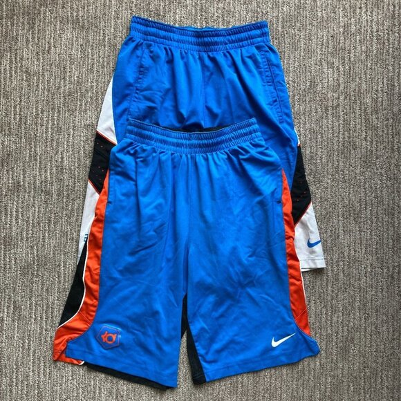 Lot of 2 Men's Small Nike Elite KD Dri Fit Basketball Shorts Blue Orange - Picture 1 of 3
